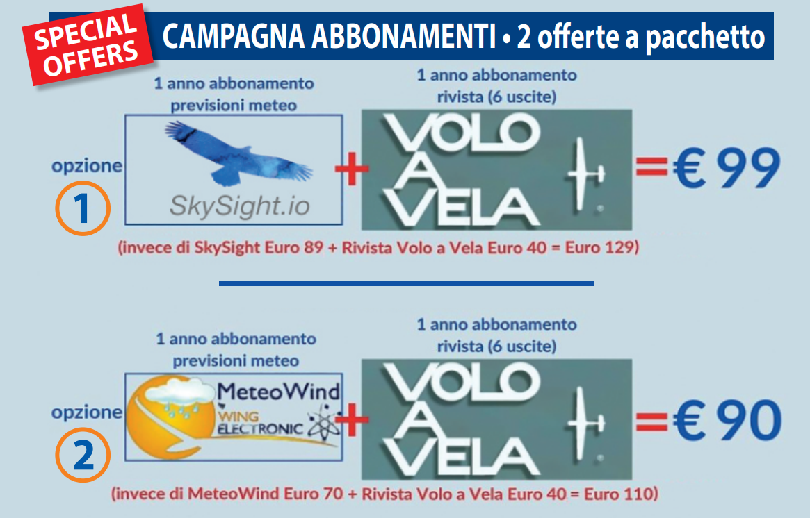 2024 Campagna abbonamenti rivista 'Volo a Vela' con SkySight e MeteoWind