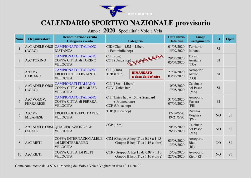 GareCalendarioVV2020provvisorioBIS