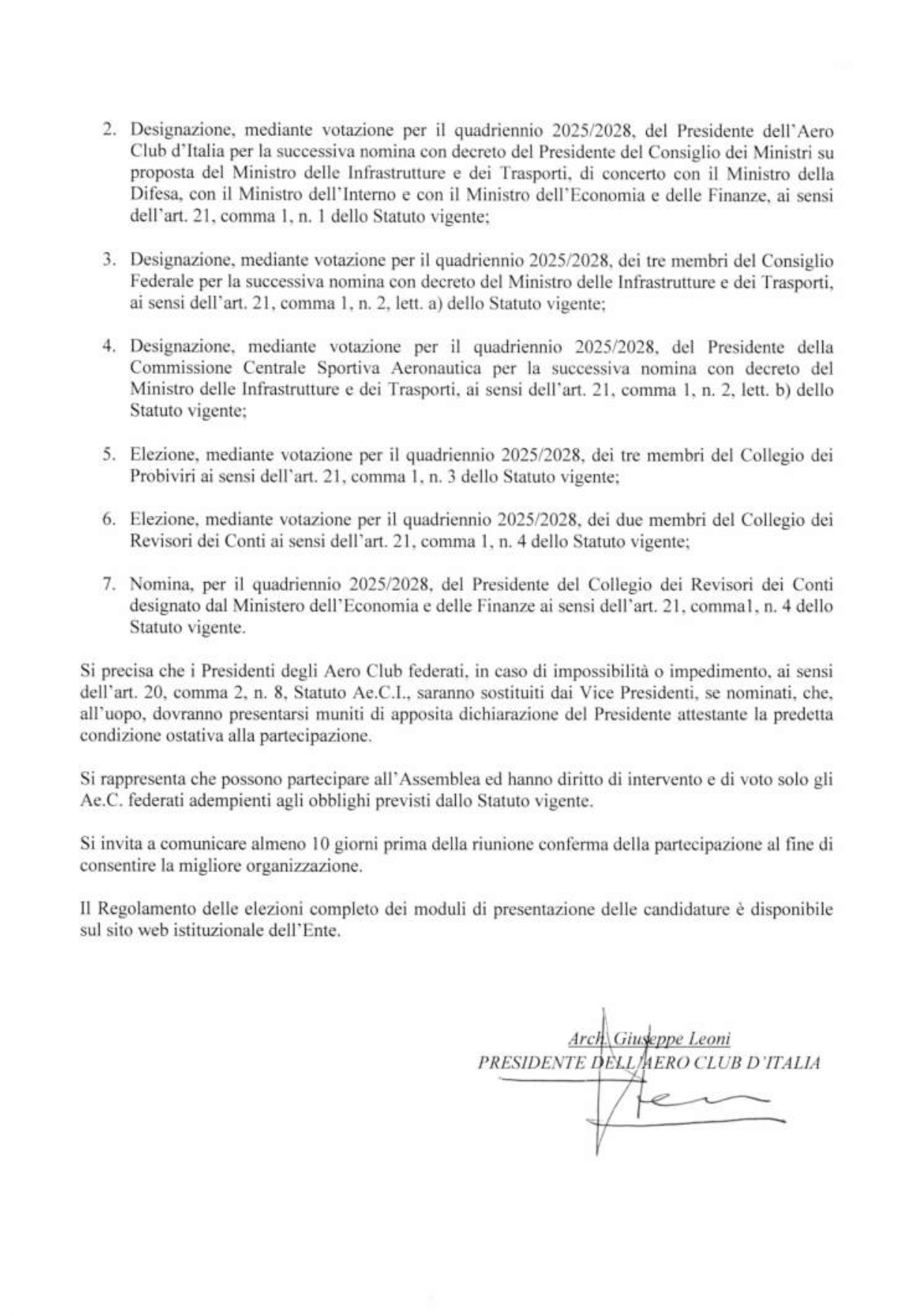 2025 AeCI Convocazione per Elezioni 2
