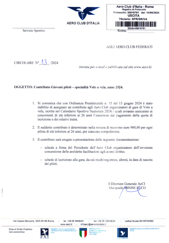 AeCI contributo giovani 2024