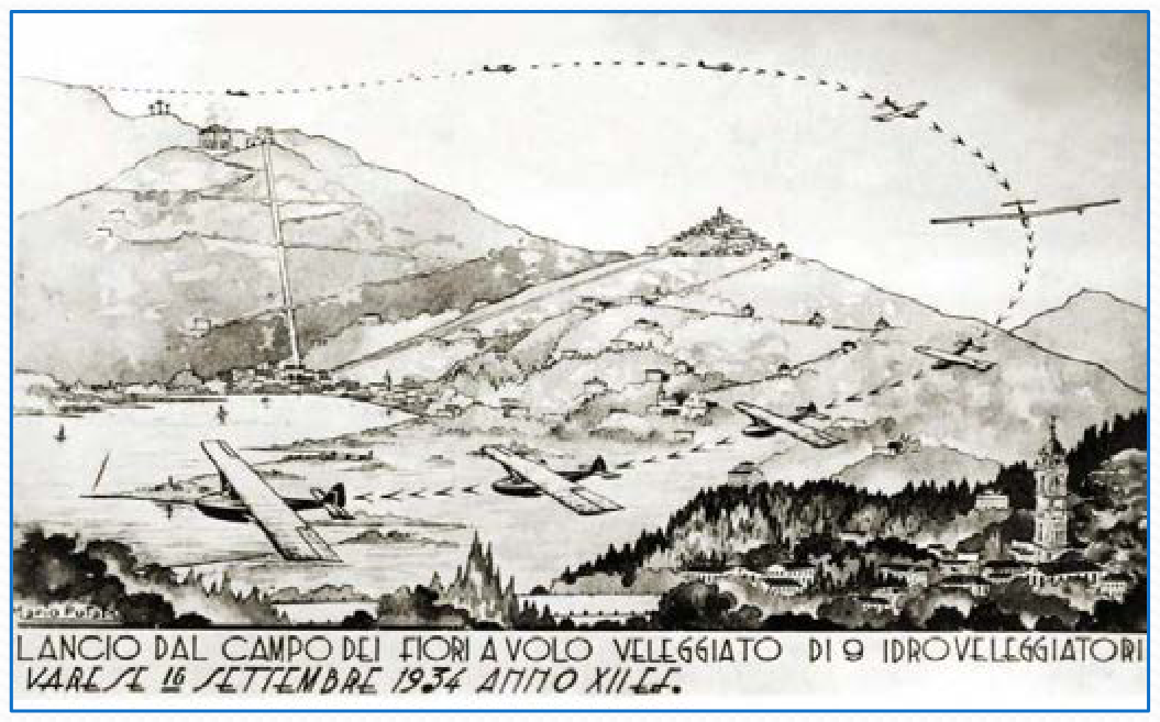 Cartolina Lancio 9 idroveleggiatori