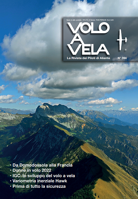 Rivista VOLO A VELA n 394 COPERTINA